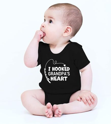 CBTwear I Hooked Grandpa's Heart - ملابس أطفال - ملابس مضحكة لحديثي الولادة للأولاد والبنات in Saudi Arabia