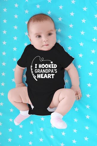 CBTwear I Hooked Grandpa's Heart - ملابس أطفال - ملابس مضحكة لحديثي الولادة للأولاد والبنات in Saudi Arabia