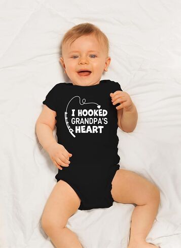 CBTwear I Hooked Grandpa's Heart - ملابس أطفال - ملابس مضحكة لحديثي الولادة للأولاد والبنات in Saudi Arabia