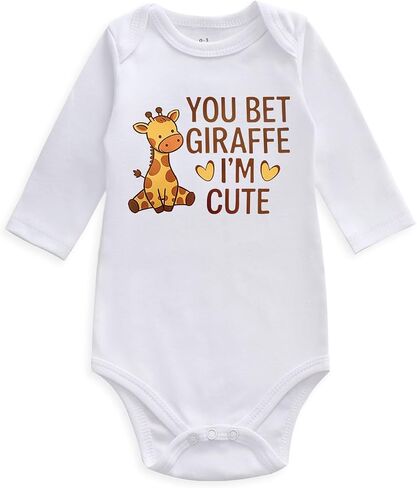 you bet giraffe i'm cute Baby Clothes gender neutral giraffe baby clothes girl boy in Saudi Arabia