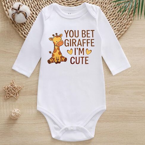 you bet giraffe i'm cute Baby Clothes gender neutral giraffe baby clothes girl boy in Saudi Arabia