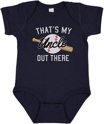 TATY Kids Baseball That's My Uncle Out There Baby Infant Bodysuit in Saudi Arabia