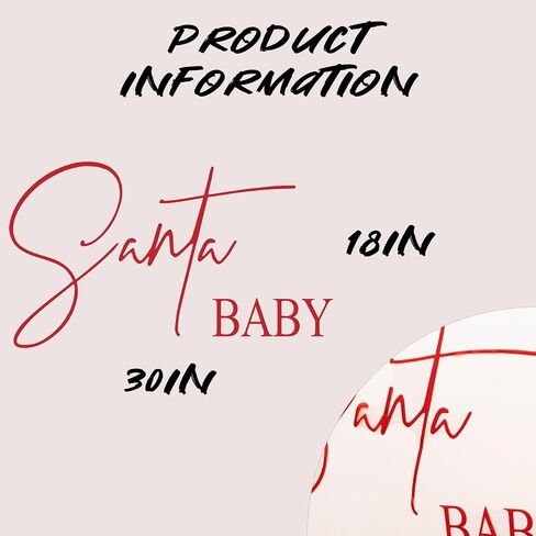 ملصق Upfirst Santa Baby - ملصق ديكور لحفلات استقبال المولود الجديد بطابع عيد الميلاد، لوازم تزيين قوس البالونات لحفلات عيد الميلاد، لوازم حفلات الكشف عن الجنس في عيد الميلاد (ملصق سانتا) in Kuwait