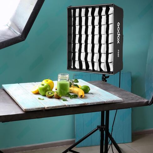 Godox FS50 ناشر ضوء سوفت بوكس ​​مستطيل سريع الإصدار مع شبكة وقماش ناعم لإضاءة استوديو التصوير الفوتوغرافي للمنتج، تيار مباشر متوافق مع مصباح LED المرن Godox FH50Bi/FH50R in Saudi Arabia