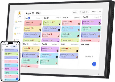 15.6 inch Digital Calendar & Chore Chart,Smart Touchscreen Interactive Display for Family Schedules, Wall & Desk Mountable, Digital Photo Frame Functon, Great for Organizing Your 2026Calendar in Saudi Arabia