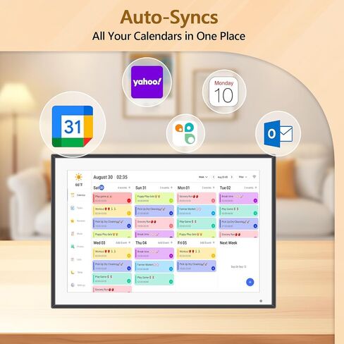 15.6 inch Digital Calendar & Chore Chart,Smart Touchscreen Interactive Display for Family Schedules, Wall & Desk Mountable, Digital Photo Frame Functon, Great for Organizing Your 2026Calendar in Saudi Arabia