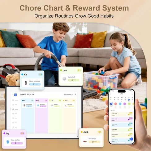 15.6 inch Digital Calendar & Chore Chart,Smart Touchscreen Interactive Display for Family Schedules, Wall & Desk Mountable, Digital Photo Frame Functon, Great for Organizing Your 2026Calendar in Saudi Arabia