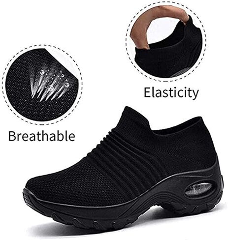 Super Soft Women’s Walking Shoes Ladies Soft Comfy Sole Sneakers Sock Shoes in Saudi Arabia