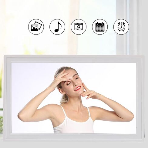 إطار صور رقمي Goshyda مقاس 18.5 بوصة بتقنية WiFi مع ذاكرة 32 جيجابايت | شاشة LED عالية الدقة ومتعددة اللغات | المشاركة عن بعد والتدوير التلقائي للمنزل (قابس أمريكي) in Kuwait