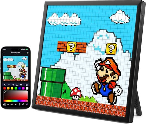شاشة بكسل 64 × 64، إطار صورة رقمي فني قابل للبرمجة، إطار رقمي سحابي مع التحكم في التطبيق، ساعة رقمية لديكور السرير/المكتب/الجدار، الرسوم المتحركة بالبكسل المؤثرين المناسبين ومستخدمي الوسائط الاجتماعية in Kuwait