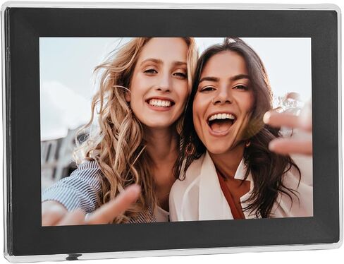 إطار صورة رقمي Diyeeni WiFi، شاشة HD 10.1 بوصة، إطار صورة إلكتروني، تدوير تلقائي، مكبر صوت مدمج، إرسال الصور على الفور من أي مكان عبر التطبيق (قابس الولايات المتحدة) in Kuwait