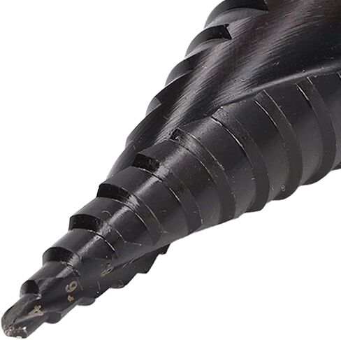 Step Drill HSS Hex Shank Tool, Spiral Groove Pagoda Hole Reamer for Black Metal, and Shockproof, Double Groove Design for Speed and Control, Applicable for Drills with High in Saudi Arabia