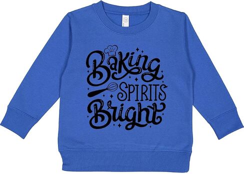 inktastic Baking Spirits Bright Lettering Black Toddler Sweatshirt in Saudi Arabia