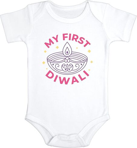 My First Diwali Baby Bodysuit | Newborn Baby Gift | Baby Jumpsuit in Saudi Arabia