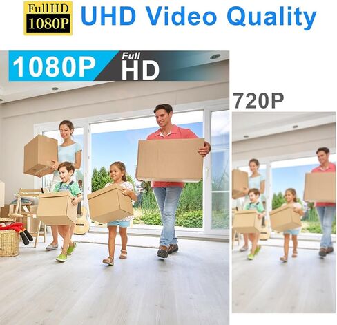أصغر كاميرا IP لاسلكية واي فاي، كاميرا تجسس صغيرة، تسجيل فيديو HD1080P بث مباشر، مراقبة الطفل، كاميرا مربية، كاميرا للحيوانات الأليفة مع رؤية ليلية تلقائية، كشف الحركة، تخزين سحابي للأمان مع iOS/Android in Kuwait