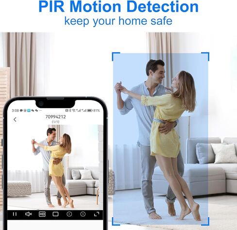 أصغر كاميرا IP لاسلكية واي فاي، كاميرا تجسس صغيرة، تسجيل فيديو HD1080P بث مباشر، مراقبة الطفل، كاميرا مربية، كاميرا للحيوانات الأليفة مع رؤية ليلية تلقائية، كشف الحركة، تخزين سحابي للأمان مع iOS/Android in Kuwait