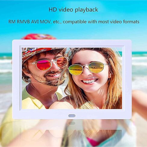 إطار صور رقمي مزود بإضاءة LED لعرض الصور/الموسيقى/مشغل الفيديو، يدعم محرك USB وبطاقة Sd إطار رقمي للصور (أبيض 8 بوصة) in Kuwait