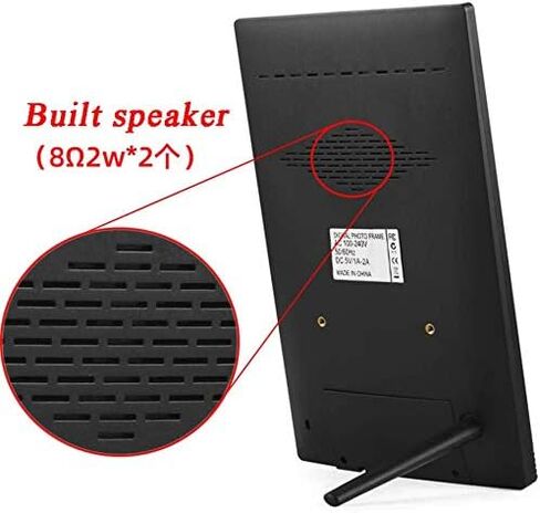 إطارات الصور الرقمية 10 بوصة إطار صور رقمي عمودي - 800 * 1280 دقة عالية كاملة 16:9 IPS عرض صور / موسيقى / مشغل فيديو - يدعم USB وبطاقة SD - تلقائي O (أسود 10) in Kuwait