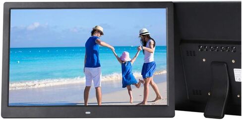 إطار صور رقمي 15.4 بوصة 1280 * 800 دقة عالية 16:9 شاشة FHD IPS إطارات صور رقمية / مشغل موسيقى / فيديو منبه مؤقت تشغيل/إيقاف تلقائي، جهاز تحكم عن بعد، أسود-15 (أسود 15) in Kuwait