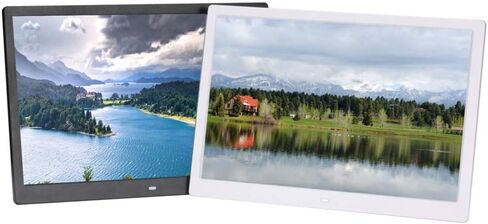 إطار صور رقمي 15.4 بوصة 1280 * 800 دقة عالية 16:9 شاشة FHD IPS إطارات صور رقمية / مشغل موسيقى / فيديو منبه مؤقت تشغيل/إيقاف تلقائي، جهاز تحكم عن بعد، أسود-15 (أسود 15) in Kuwait