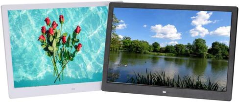 إطار صور رقمي 15.4 بوصة 1280 * 800 دقة عالية 16:9 شاشة FHD IPS إطارات صور رقمية / مشغل موسيقى / فيديو منبه مؤقت تشغيل/إيقاف تلقائي، جهاز تحكم عن بعد، أسود-15 (أسود 15) in Kuwait