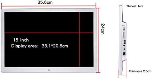 إطارات الصور الرقمية إطار صور رقمي 15.4 بوصة 1280x800 دقة عالية 16:9 FHD IPS شاشة إطارات صور رقمية - 4 ألوان - تدعم مدخل HDMi / 1080P HD Video Pl (ذهبي 15 بوصة) in Kuwait