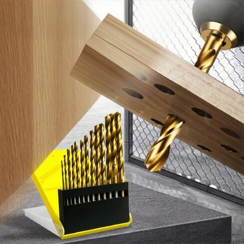 13pcs Round Twist Drill Bit Set 1.5-6.5mm High Speed Steel Titanium Coated Straight Handle Electric Drill Hole Drilling Tool in Saudi Arabia