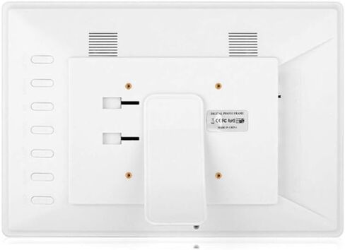 إطار صور رقمي LED مقاس 12 بوصة 1280 * 800 دقة عالية 16:10 IPS عرض موسيقى ومشغل فيديو وساعة تقويم ومؤقت تشغيل وإيقاف تلقائي، يدعم إطار صورة رقمي لبطاقة SD USB (أبيض 12.1) in Kuwait