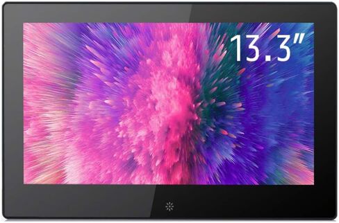إطار صور رقمي، شاشة لمس IPS مقاس 13.3 بوصة، شاشة HD عالية الدقة 1280 × 800 - منبه تقويم الصور/الموسيقى/مشغل الفيديو ومؤقت تشغيل/إيقاف تلقائي، يدعم USB وبطاقة SD، in Kuwait