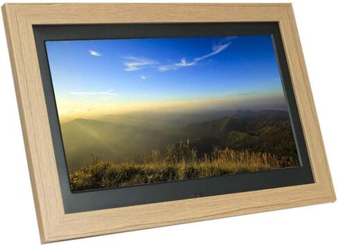 إطار صورة رقمي، إطار صور رقمي خشبي مقاس 10.5 بوصة 1280 * 720 دقة عالية LED عرض HD خلفية موسيقى فيديو صورة ساعة تقويم، مع جهاز تحكم عن بعد، in Kuwait