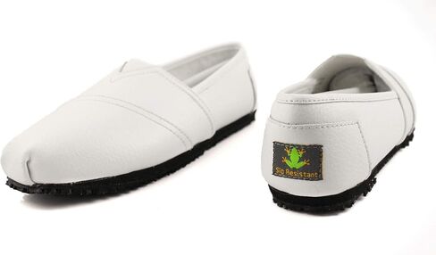 Laforst Womens Leather Nonslip Waitress Server Slip On Flat Black in Saudi Arabia