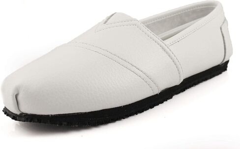 Laforst Womens Leather Nonslip Waitress Server Slip On Flat Black in Saudi Arabia