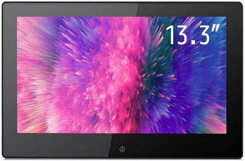 إطار صور رقمي 13.3 بوصة IPS شاشة تعمل باللمس 1280 × 800 شاشة عالية الدقة HD صور موسيقى مشغل فيديو تقويم منبه تلقائي للتشغيل وإيقاف المؤقت، يدعم USB وبطاقة SD Di، in Kuwait