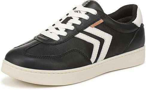 Dr. Scholl's Women's Rebel Sport Sneaker Black/Off White Leather 8.5 M in Saudi Arabia