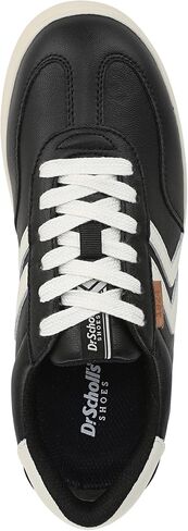 Dr. Scholl's Women's Rebel Sport Sneaker Black/Off White Leather 8.5 M in Saudi Arabia