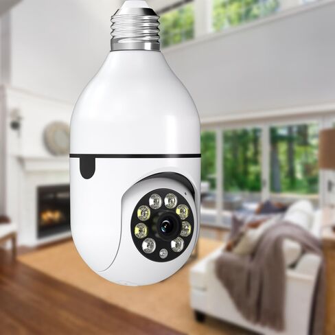 5GHz WiFi Light Bulb Cam | 1080P HD, Auto Motion Tracking, Color Night Vision, Built-in Siren & Two-Way Talk for Indoor Monitoring in Saudi Arabia
