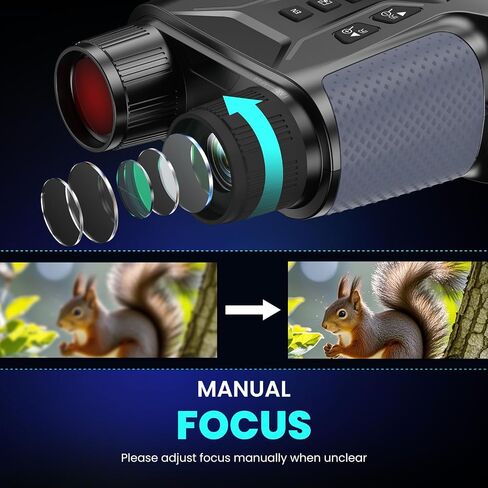 Night Vision Binoculars for Adults & Kids - 4.5'' Screen Infrared Night Vision Goggles Camera with Case, 4K Video & 36MP Photos, 8X Digital Zoom, 7-Level Infrared, 4500mAh Battery for Camping,Security in Saudi Arabia