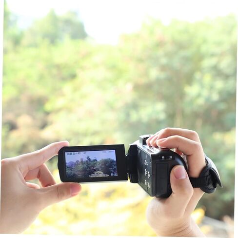 مسجل كاميرا رقمية بشاشة تعمل باللمس لتسجيل الفيديو والتصوير، كاميرا فيديو محمولة خفيفة الوزن لتسجيل الفيديو مع ميكروفون مدمج وخارجي يدعم الدقة العالية in Kuwait