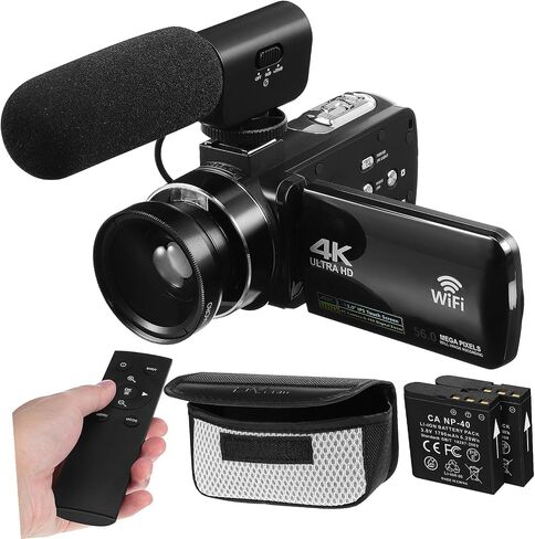 NOLITOY Touchscreen Digital Video Camera for Vlogging Filming Portable Lightweight Design with Microphone High-Definition Recording for Innovative Video Recording and Outdoor Use in Saudi Arabia