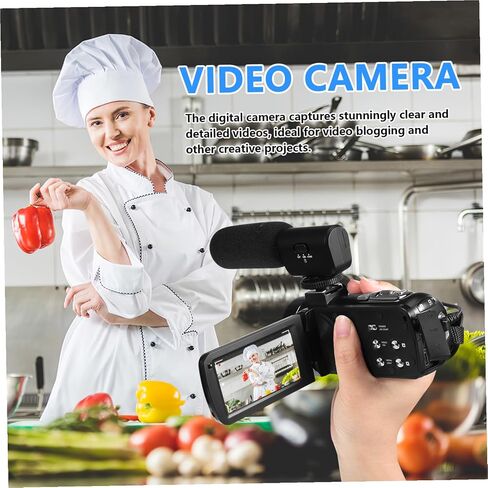 NOLITOY Touchscreen Digital Video Camera for Vlogging Filming Portable Lightweight Design with Microphone High-Definition Recording for Innovative Video Recording and Outdoor Use in Saudi Arabia