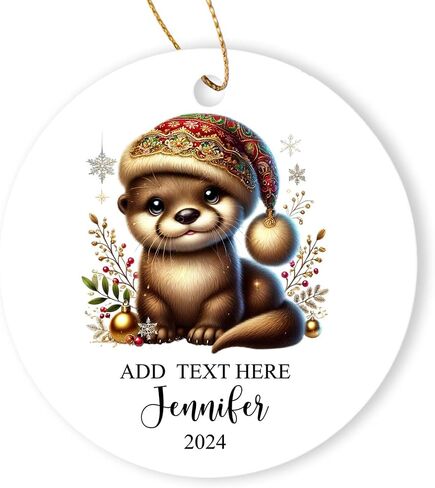 Custom Dragon Christmas Ornament 2025, Cute Dragon Ornaments for Christmas Tree, Personalized Baby Animal Santa Hat Xmas Ornament, Gift for Babies, Kids, Family, Custom Name Christmas Decor in Saudi Arabia