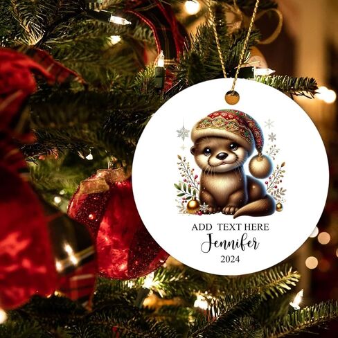 Custom Dragon Christmas Ornament 2025, Cute Dragon Ornaments for Christmas Tree, Personalized Baby Animal Santa Hat Xmas Ornament, Gift for Babies, Kids, Family, Custom Name Christmas Decor in Saudi Arabia
