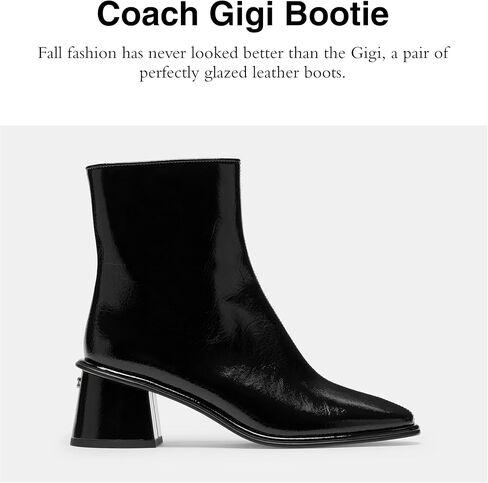 COACH womens Gigi Leather Bootie in Saudi Arabia