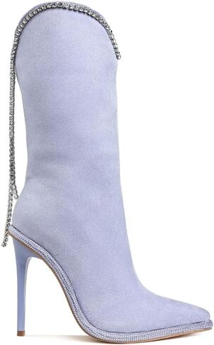 London Rag Ashipa Diamante Chain Detail Calf Boots in Kuwait