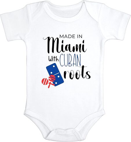 Made in Miami with Cuban Roots Baby Bodysuit | Freedom For Cuba Toddler/Youth Shirt in Saudi Arabia