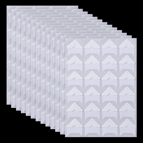 Guduling 600pcs Photo Corner Stickers, Self-Adhesive Scrapbook Corner Stickers, White Picture Corners for Scrapbooking, Photo Album, Journal Memory Books, Diaries in Kuwait