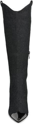 London Rag Ridda Metallic Cap Toe Denim Boots in Kuwait