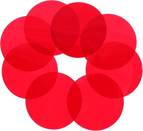 Angoily 10pcs Transparent Color Correction Gel Filters for Flashlight Lighting Red Colored Light Filters for Photography Stage and Dj Lighting Effects in Saudi Arabia