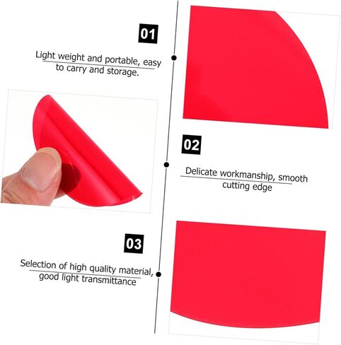 Angoily 10pcs Transparent Color Correction Gel Filters for Flashlight Lighting Red Colored Light Filters for Photography Stage and Dj Lighting Effects in Saudi Arabia
