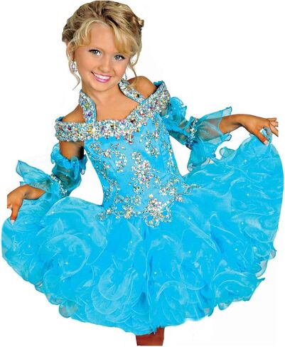 AVDA Infant Girls' Bateau Kids Gowns Pageant Cupcake Dresses in Saudi Arabia